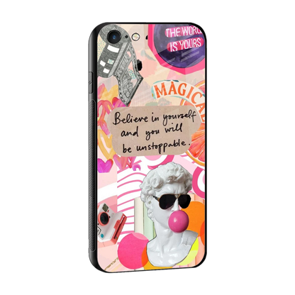 Unstoppable sleek iphone 6 cover with tempered glass back and TPU edges