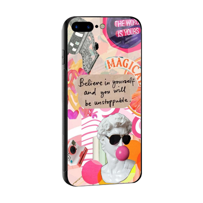 Unstoppable sleek iphone 8 plus cover with tempered glass back and TPU edges