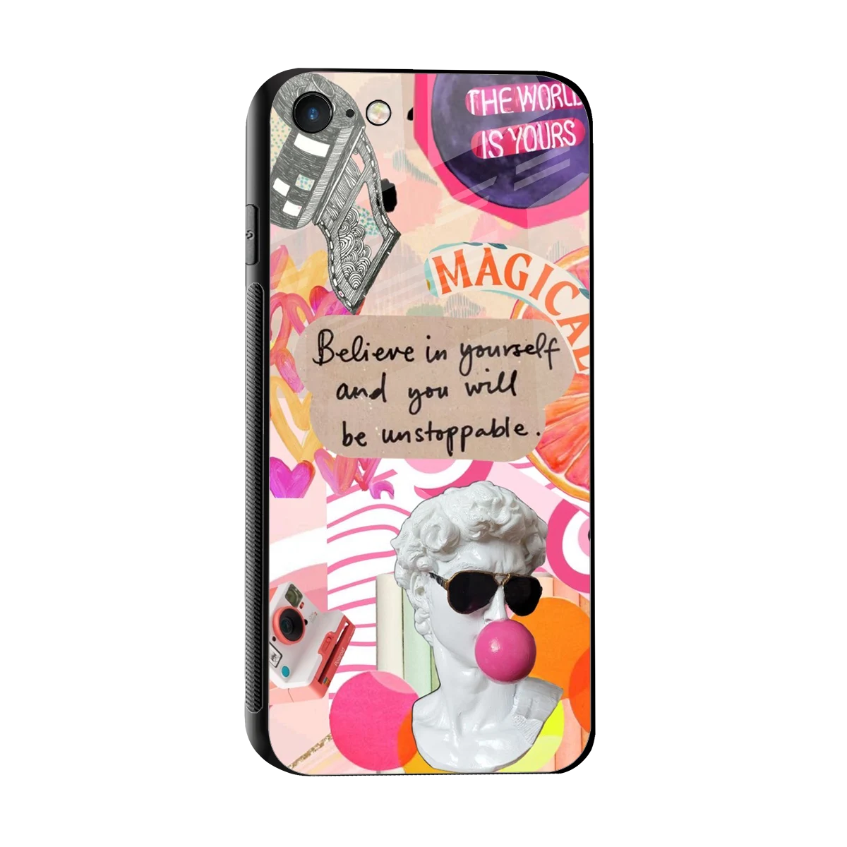 Unstoppable sleek iphone 7 cover with tempered glass back and TPU edges