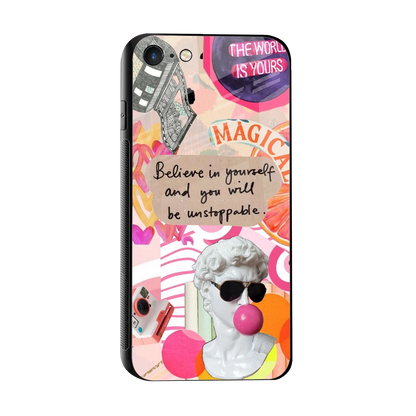 Unstoppable sleek iphone 7 cover with tempered glass back and TPU edges