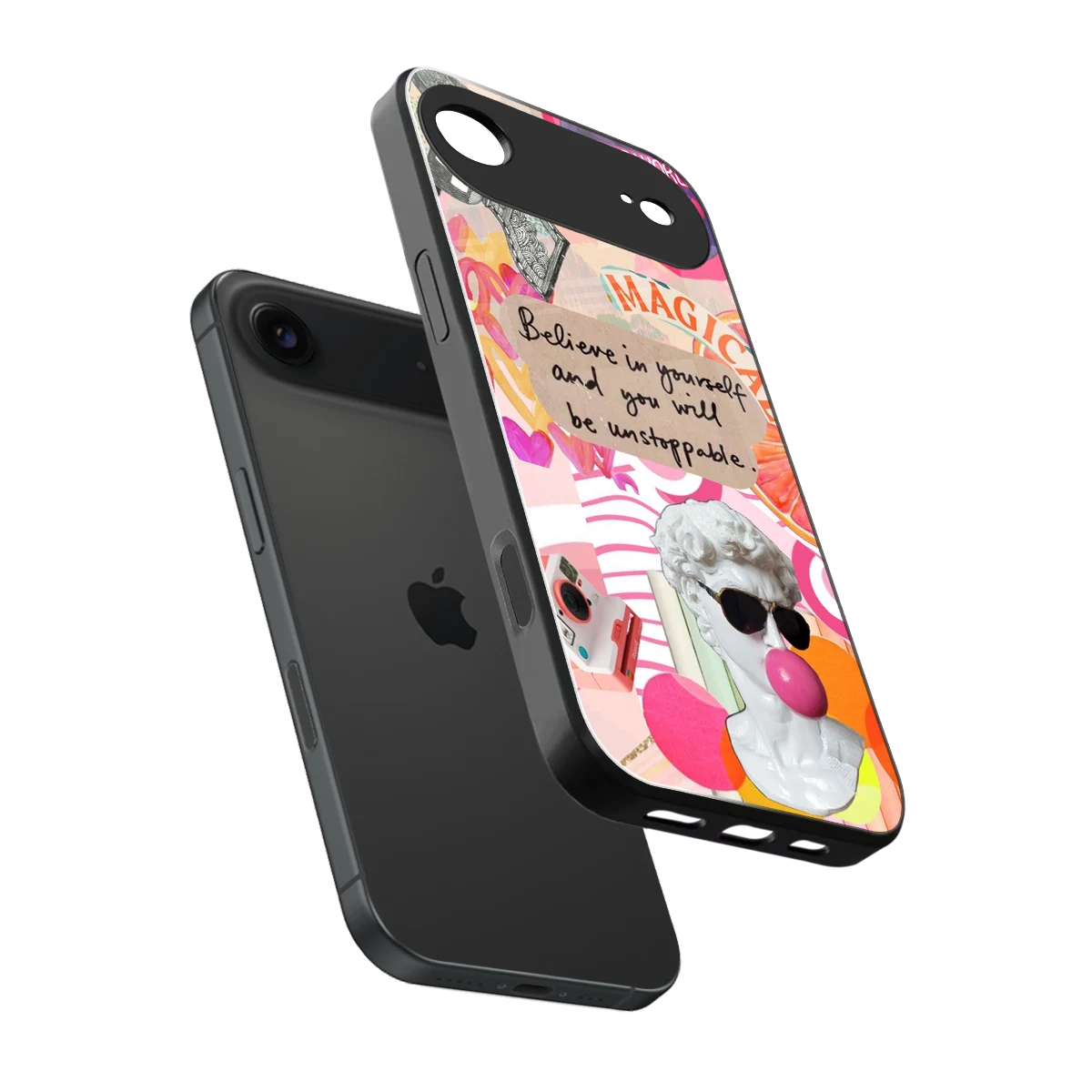 Unstoppable sleek iphone air cover with tempered glass back and TPU edges