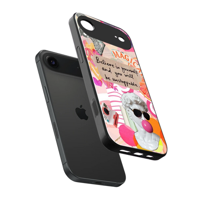 Unstoppable sleek iphone air cover with tempered glass back and TPU edges