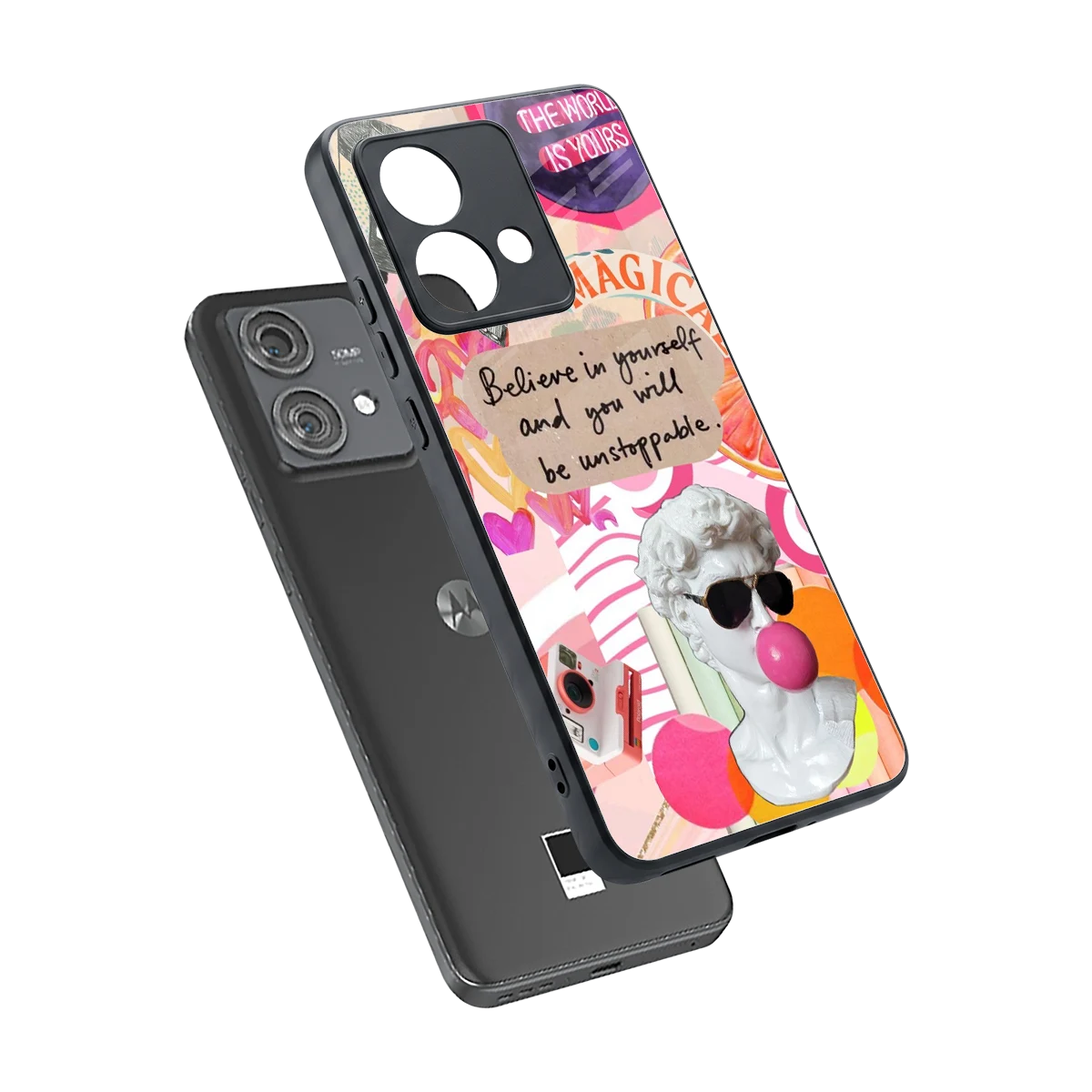 Unstoppable sleek motorola edge 40 neo 5g cover with tempered glass back and TPU edges