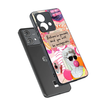 Unstoppable sleek motorola edge 40 neo 5g cover with tempered glass back and TPU edges