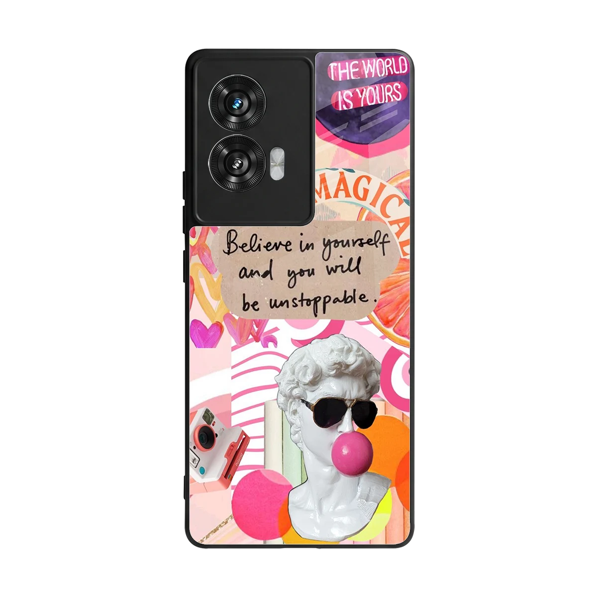 Unstoppable back phone cover | glass case for motorola edge 50 fusion
