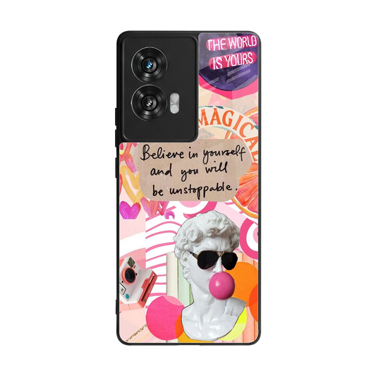Unstoppable back phone cover | glass case for motorola edge 50 fusion
