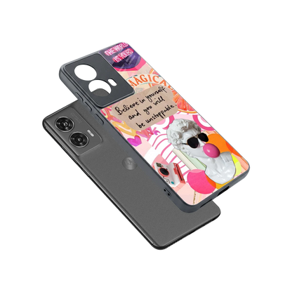 Unstoppable sleek motorola edge 50 fusion cover with tempered glass back and TPU edges
