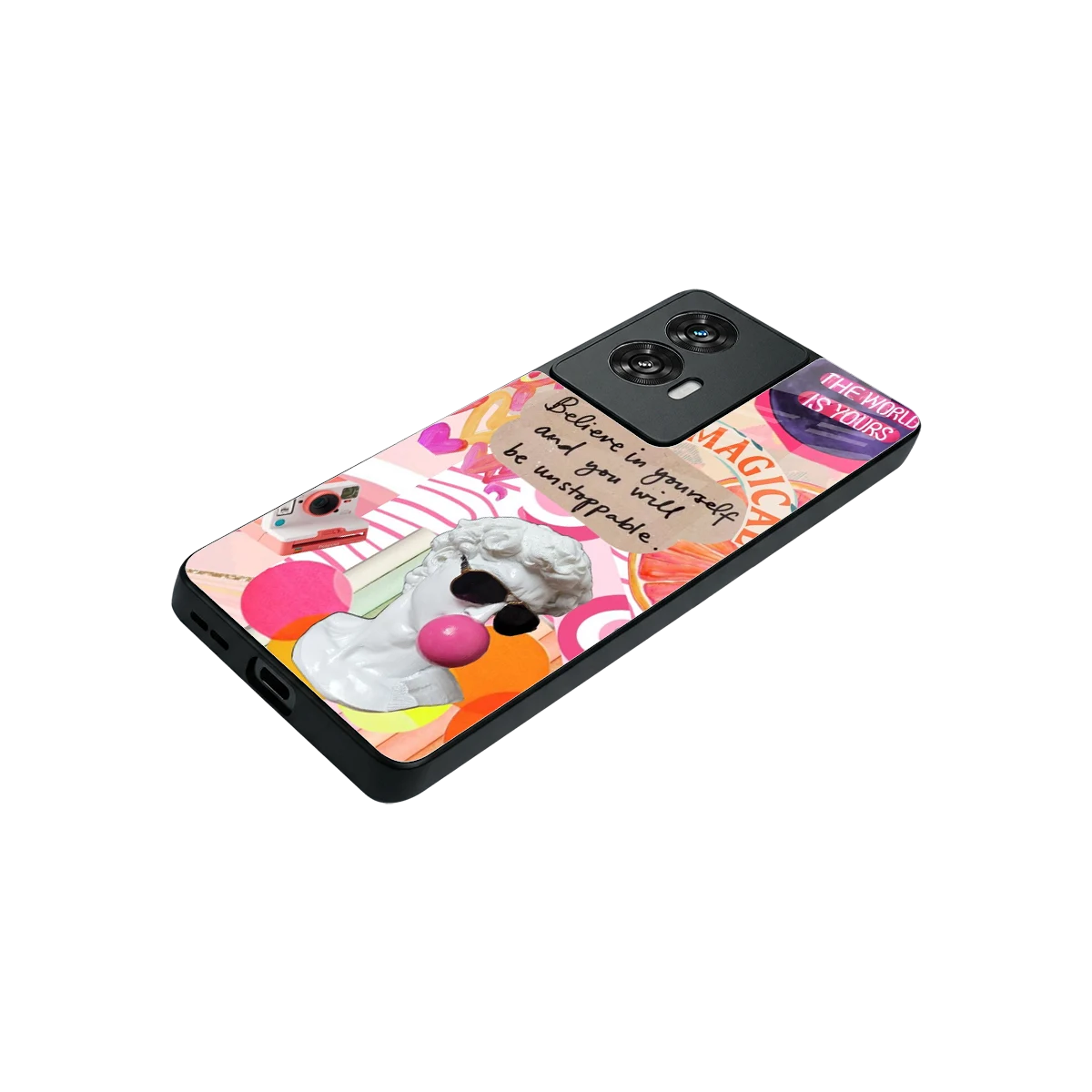 Unstoppable stylish phone case for motorola edge 50 fusion | glossy glass and slim fit