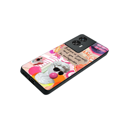 Unstoppable stylish phone case for motorola edge 50 fusion | glossy glass and slim fit