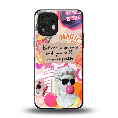 Unstoppable back phone cover | glass case for nothing phone 2