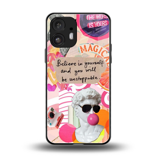 Unstoppable back phone cover | glass case for nothing phone 2