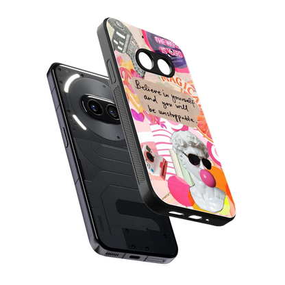 Unstoppable sleek nothing phone 2a cover with tempered glass back and TPU edges