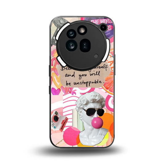 Unstoppable back phone cover | glass case for nothing phone 3a pro