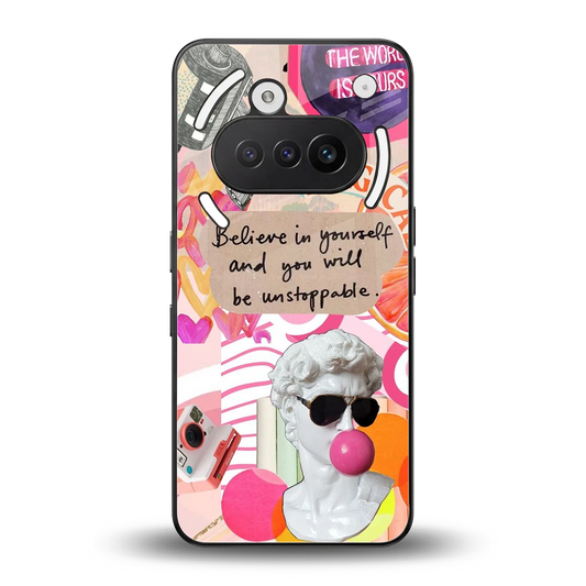 Unstoppable back phone cover | glass case for nothing phone 3a