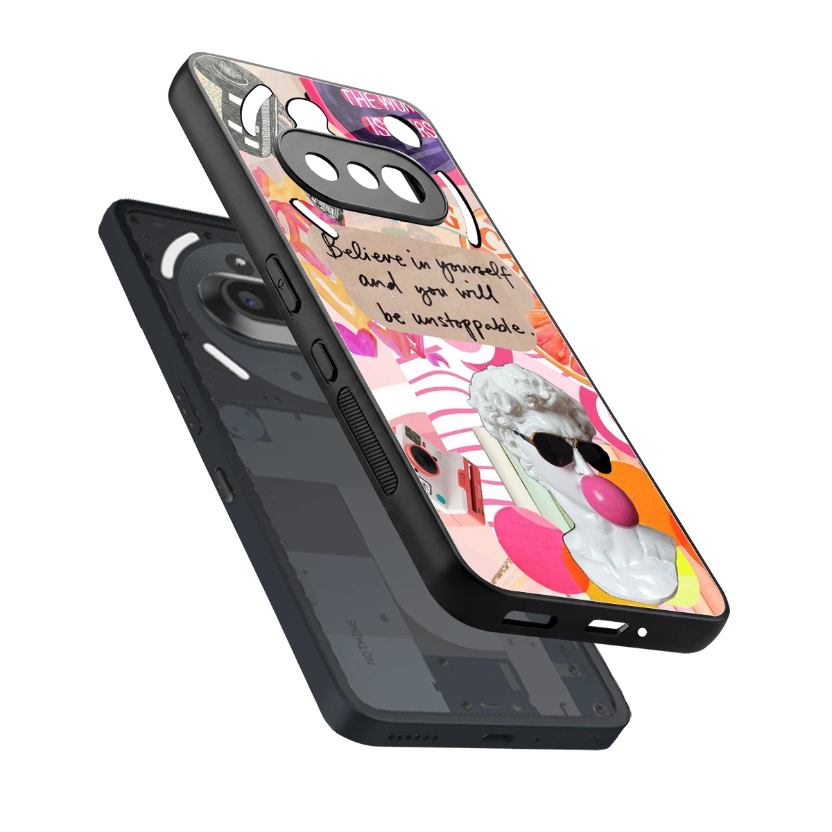 Unstoppable sleek nothing phone 3a cover with tempered glass back and TPU edges