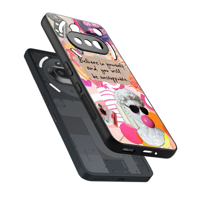 Unstoppable sleek nothing phone 3a cover with tempered glass back and TPU edges
