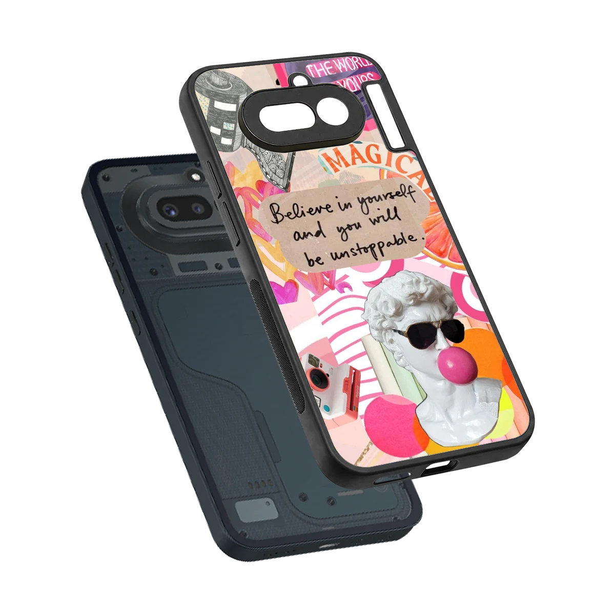 Unstoppable sleek nothing phone 4a cover with tempered glass back and TPU edges