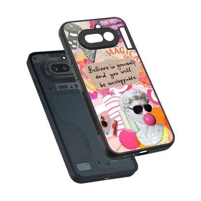 Unstoppable sleek nothing phone 4a cover with tempered glass back and TPU edges