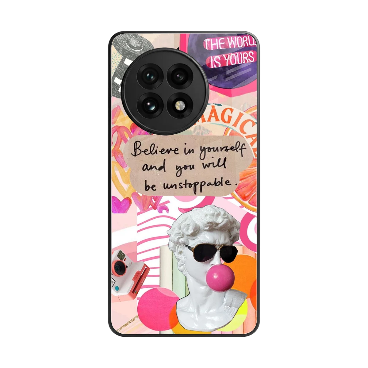 Unstoppable back phone cover | glass case for oneplus 13r