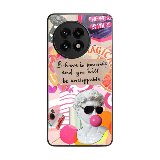 Unstoppable back phone cover | glass case for oneplus 13r