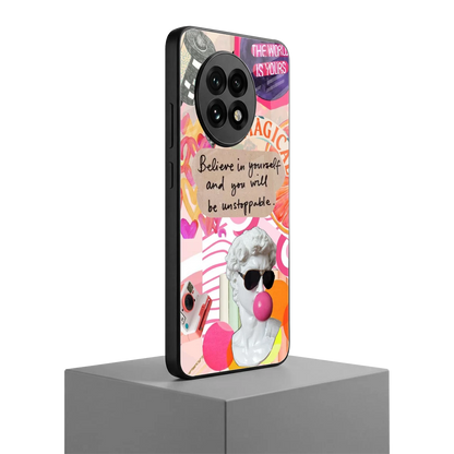 Unstoppable oneplus 13r mobile cover | shockproof glass phone case