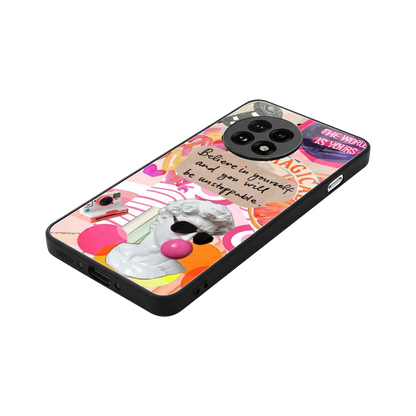 Unstoppable stylish phone case for oneplus 13r | glossy glass and slim fit