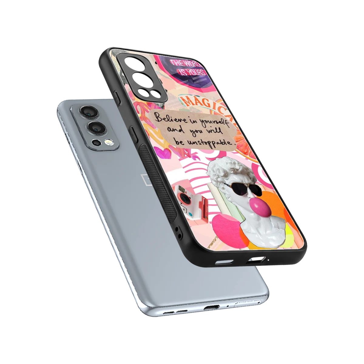 Unstoppable sleek oneplus nord 2 cover with tempered glass back and TPU edges