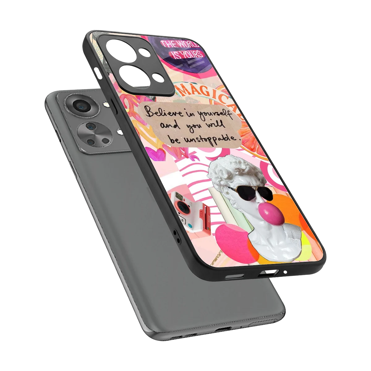 Unstoppable sleek oneplus nord 2t cover with tempered glass back and TPU edges