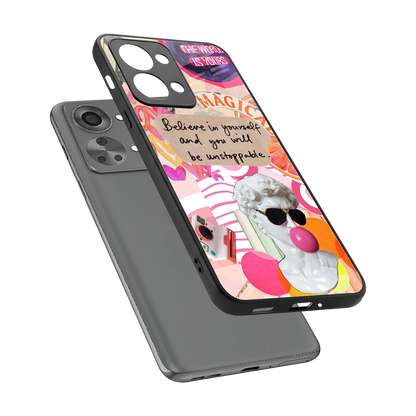 Unstoppable sleek oneplus nord 2t cover with tempered glass back and TPU edges
