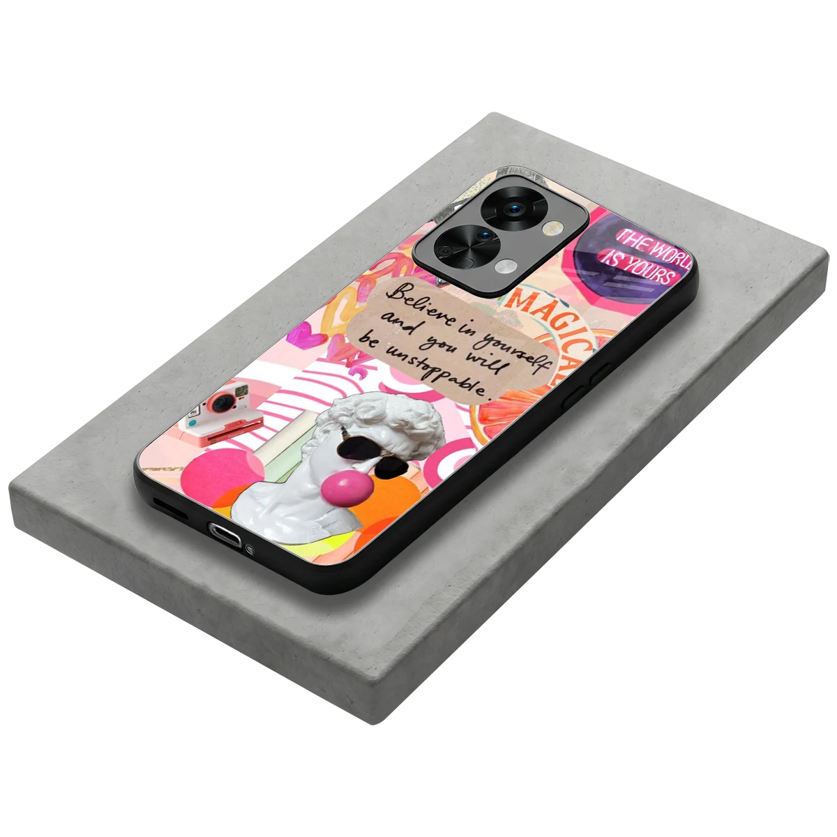 Unstoppable stylish phone case for oneplus nord 2t | glossy glass and slim fit