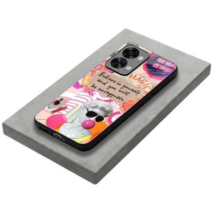 Unstoppable stylish phone case for oneplus nord 2t | glossy glass and slim fit
