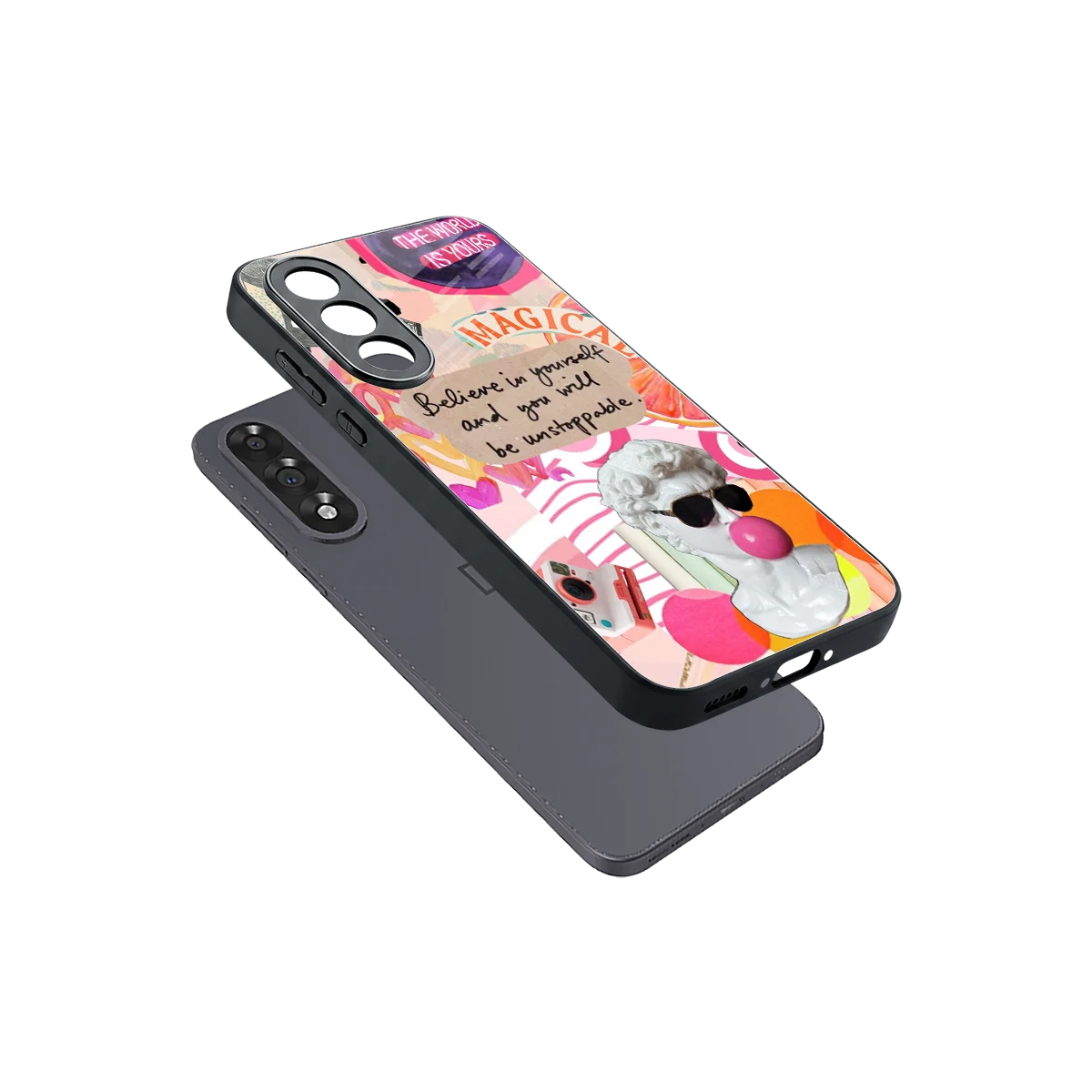 Unstoppable sleek oneplus nord 5 cover with tempered glass back and TPU edges