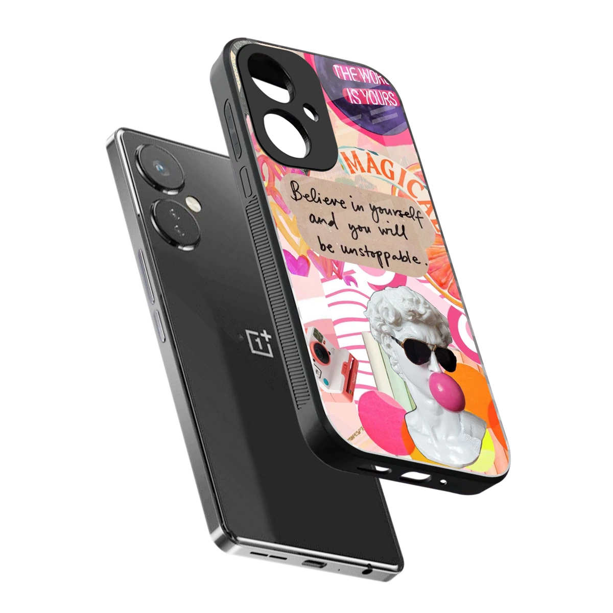 Unstoppable sleek oneplus nord ce 3 cover with tempered glass back and TPU edges