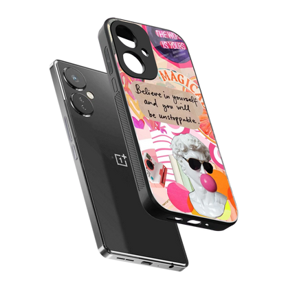 Unstoppable sleek oneplus nord ce 3 cover with tempered glass back and TPU edges