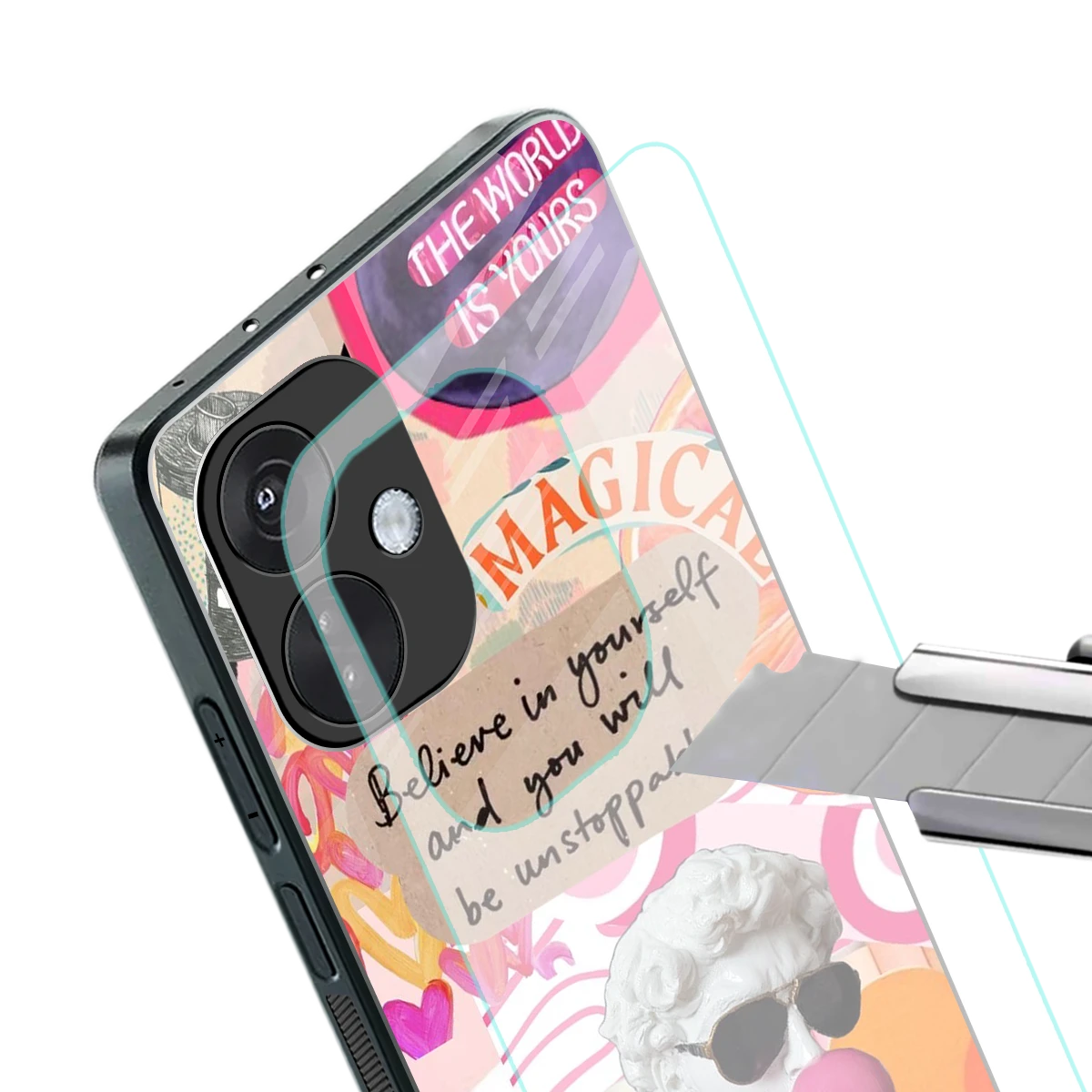 Unstoppable stylish phone case for oneplus nord ce 3 | glossy glass and slim fit
