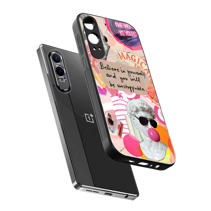 Unstoppable sleek oneplus nord ce 4 lite cover with tempered glass back and TPU edges