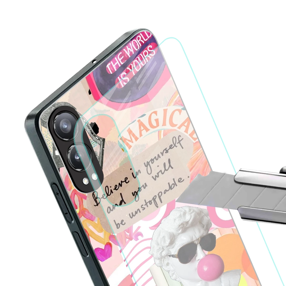 Unstoppable stylish phone case for oneplus nord ce 4 lite | glossy glass and slim fit