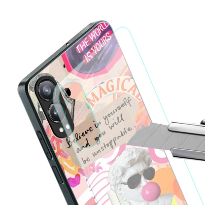 Unstoppable stylish phone case for oneplus nord ce 4 lite | glossy glass and slim fit