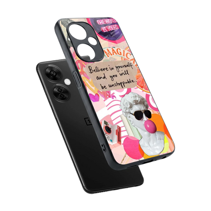 Unstoppable sleek oneplus nord ce 3 lite cover with tempered glass back and TPU edges