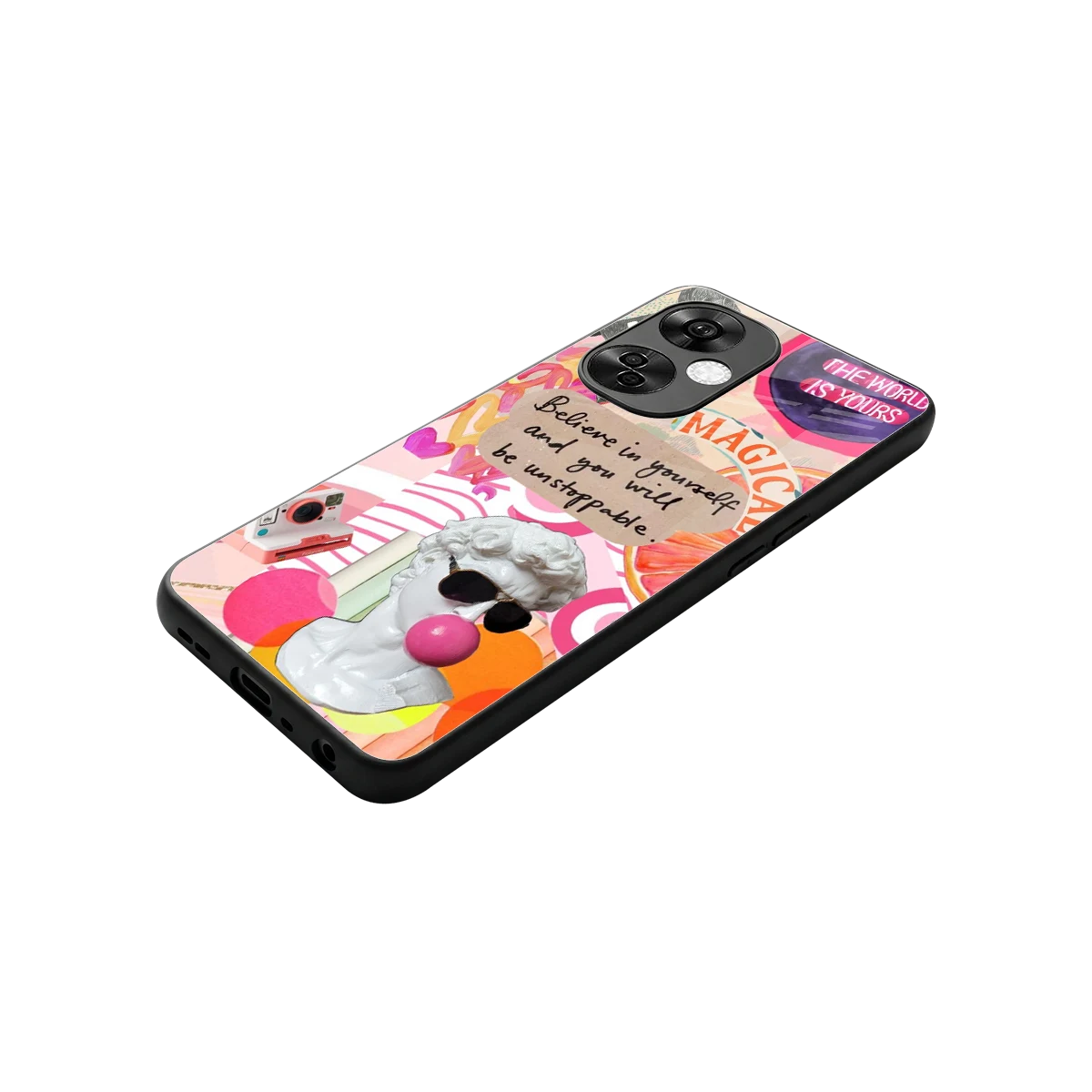 Unstoppable stylish phone case for oneplus nord ce 3 lite | glossy glass and slim fit