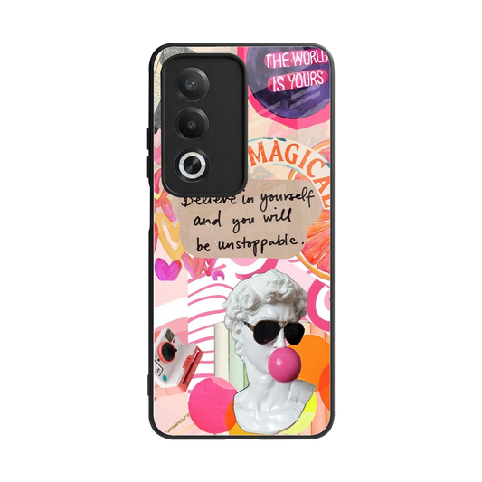Unstoppable back phone cover | glass case for oppo a3 pro