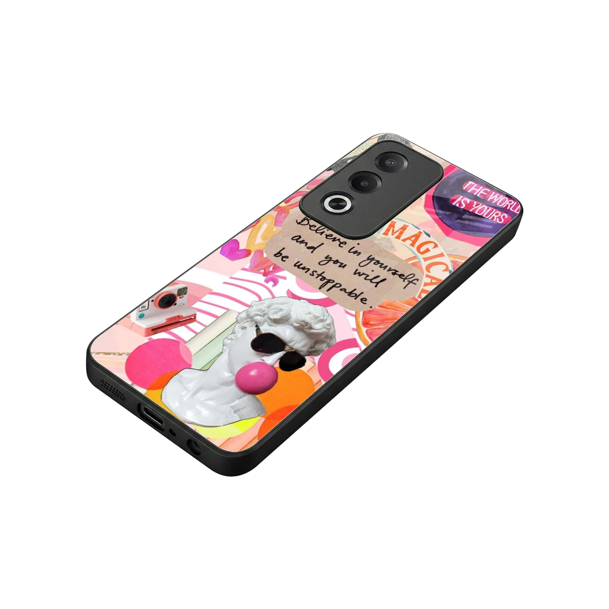 Unstoppable stylish phone case for oppo a3 pro | glossy glass and slim fit