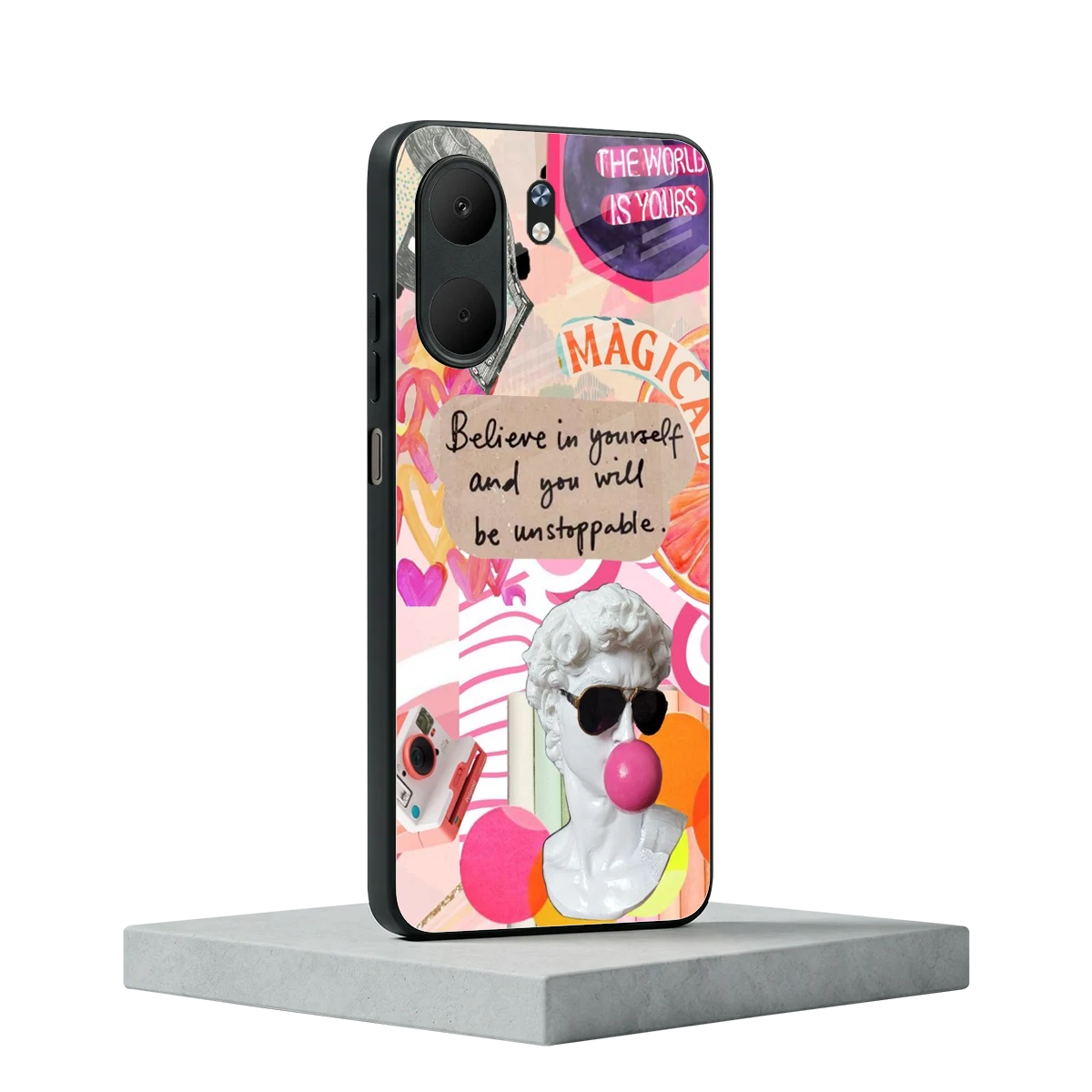 Unstoppable oppo a5x 5g mobile cover | shockproof glass phone case