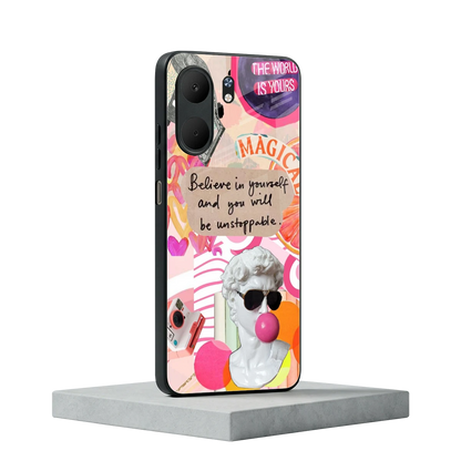Unstoppable oppo a5x 5g mobile cover | shockproof glass phone case