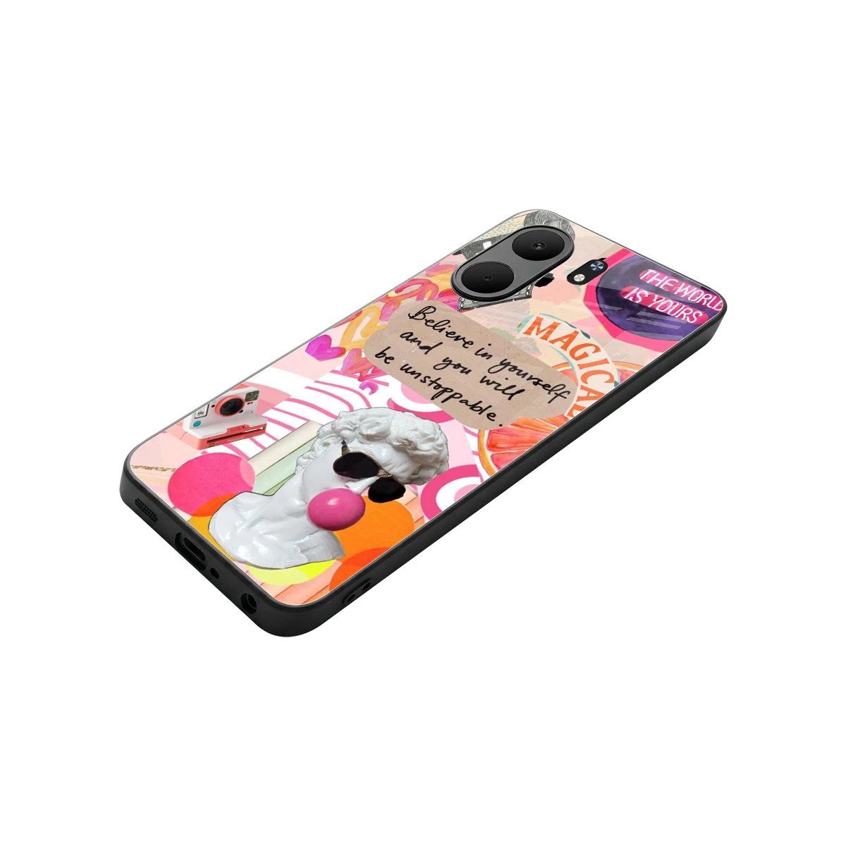 Unstoppable stylish phone case for oppo a5x 5g | glossy glass and slim fit