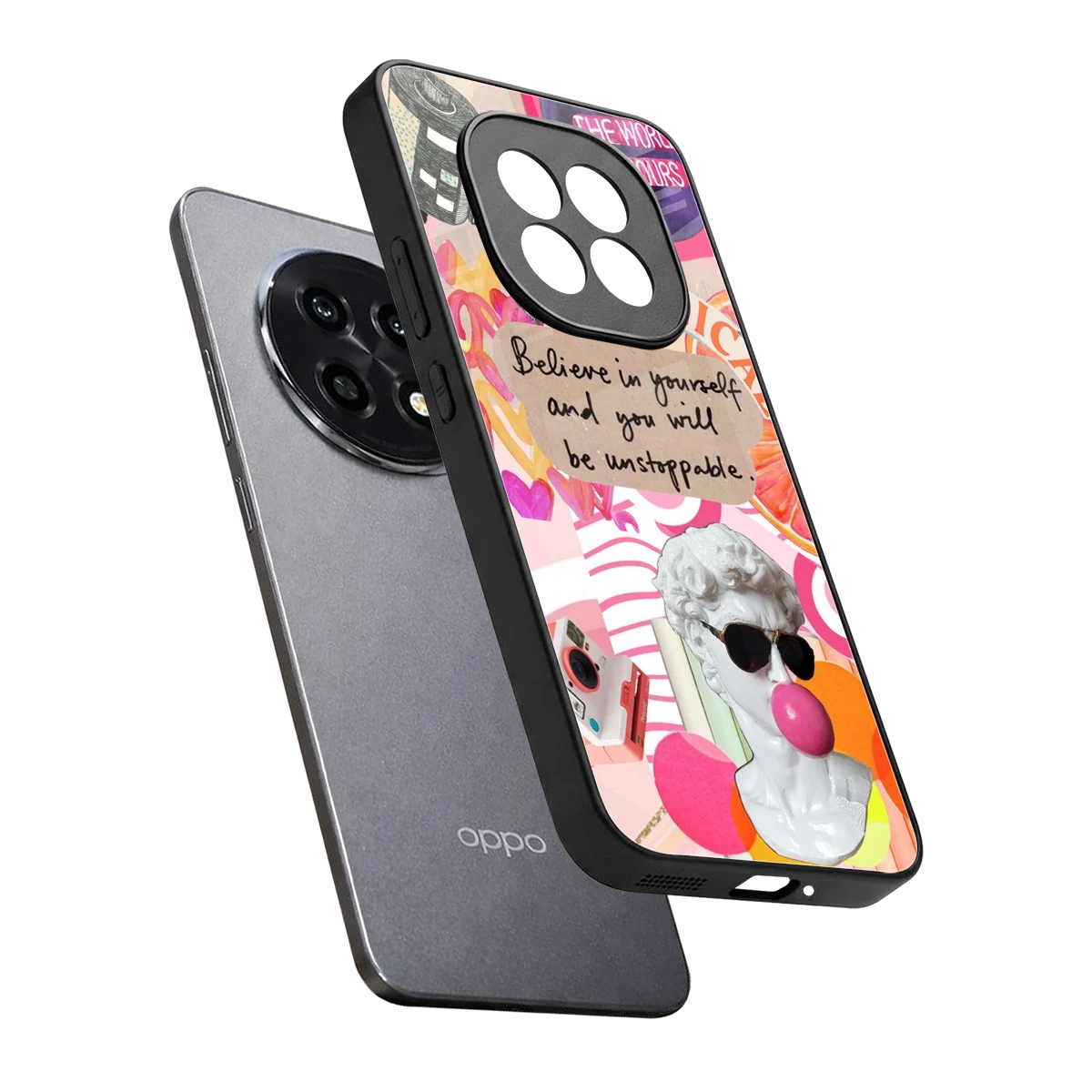Unstoppable sleek oppo f29 pro 5g cover with tempered glass back and TPU edges