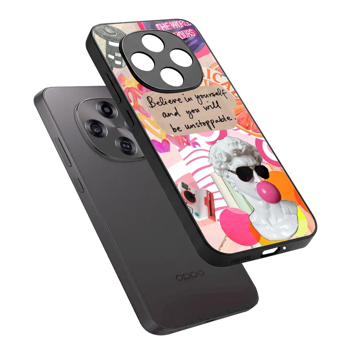 Unstoppable sleek oppo f31 pro 5g cover with tempered glass back and TPU edges