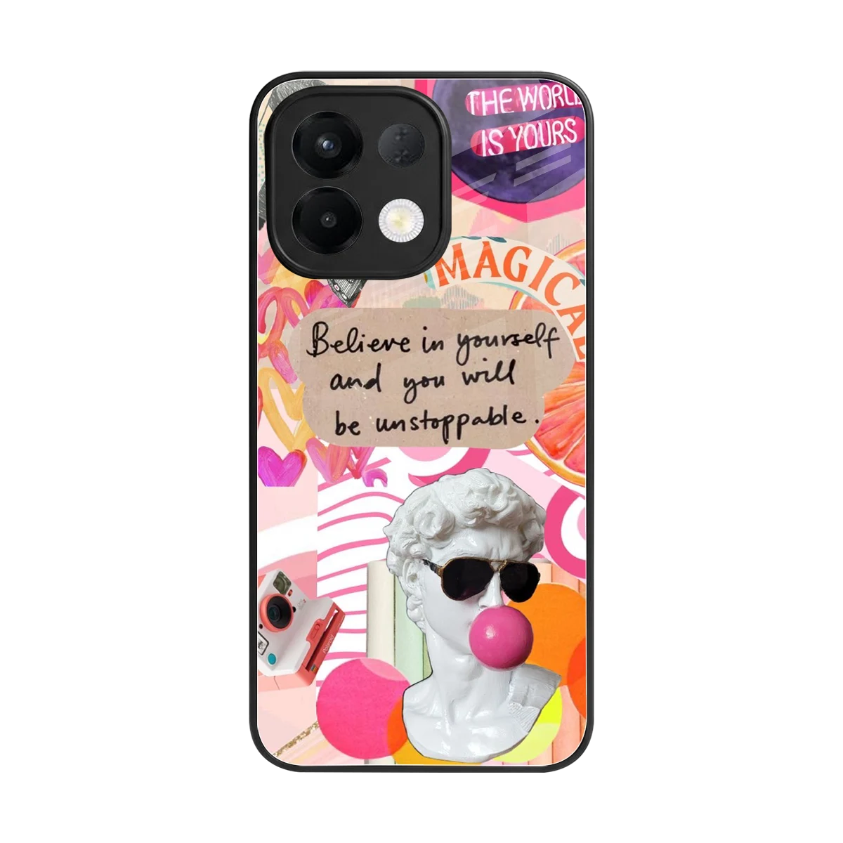 Unstoppable back phone cover | glass case for oppo k13 5g