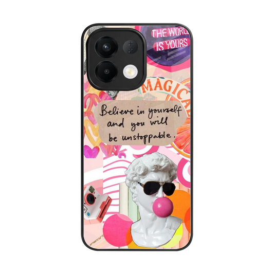 Unstoppable back phone cover | glass case for oppo k13 5g