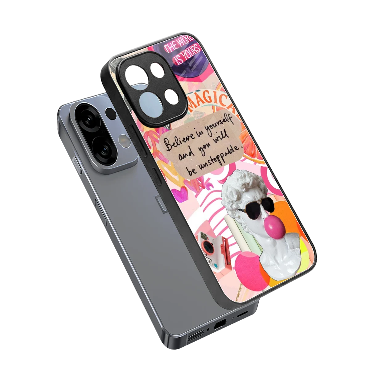 Unstoppable sleek oppo k13 5g cover with tempered glass back and TPU edges